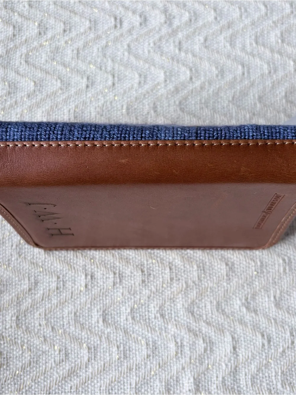 Smathers & Branson Needlepoint Golf Club Scorecard Holder NWT with monogram HWJ